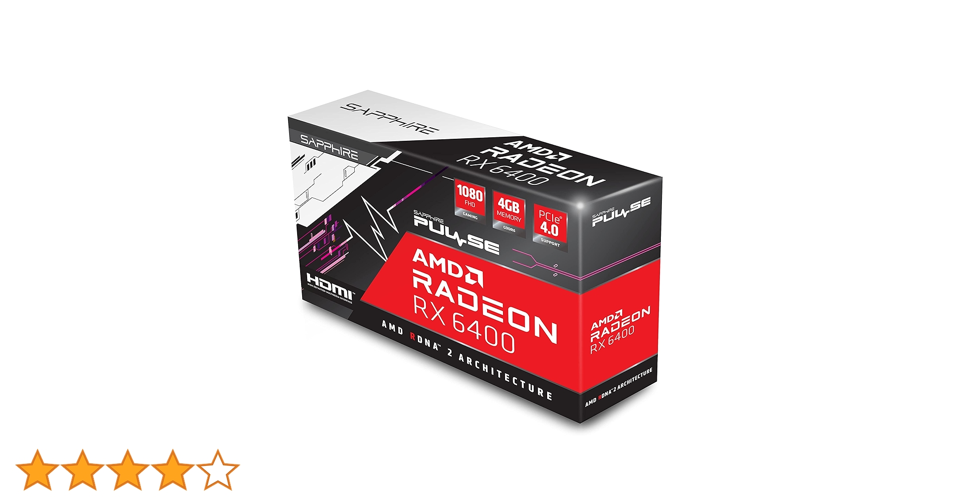 Amazon | Sapphire Pulse AMD Radeon RX 6400 4GB GDDR6 グラフィック